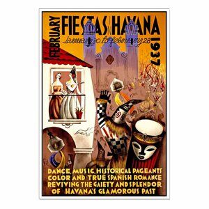 HAVANA CUBA Music Dance Festival: Vintage Advertisement Reprint 13"by19" Poster